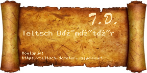 Teltsch Dömötör névjegykártya